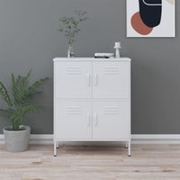 Thumbnail for Lagerschrank Weiß 80x35x101,5 cm Stahl