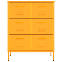 Thumbnail for Schubladenschrank Senfgelb 80x35x101,5 cm Stahl
