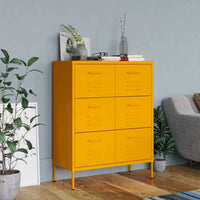 Thumbnail for Schubladenschrank Senfgelb 80x35x101,5 cm Stahl