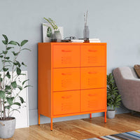 Thumbnail for Schubladenschrank Orange 80x35x101,5 cm Stahl
