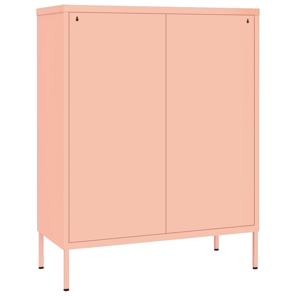 Schubladenschrank Rosa 80x35x101,5 cm Stahl