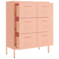 Thumbnail for Schubladenschrank Rosa 80x35x101,5 cm Stahl