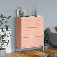 Thumbnail for Schubladenschrank Rosa 80x35x101,5 cm Stahl