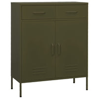 Thumbnail for Lagerschrank Olivgrün 80x35x101,5 cm Stahl
