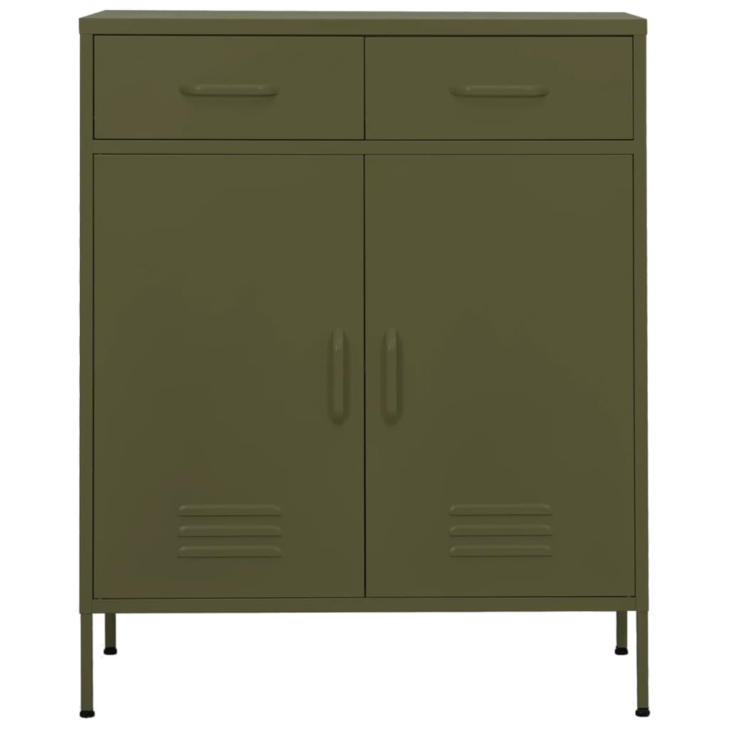 Lagerschrank Olivgrün 80x35x101,5 cm Stahl