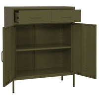 Thumbnail for Lagerschrank Olivgrün 80x35x101,5 cm Stahl
