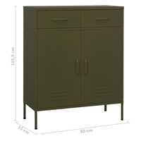 Thumbnail for Lagerschrank Olivgrün 80x35x101,5 cm Stahl