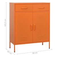 Thumbnail for Lagerschrank Orange 80x35x101,5 cm Stahl