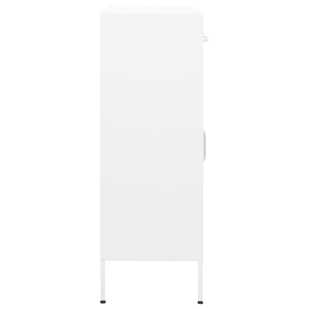 Lagerschrank Weiß 80x35x101,5 cm Stahl