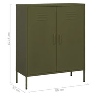 Thumbnail for Lagerschrank Olivgrün 80x35x101,5 cm Stahl