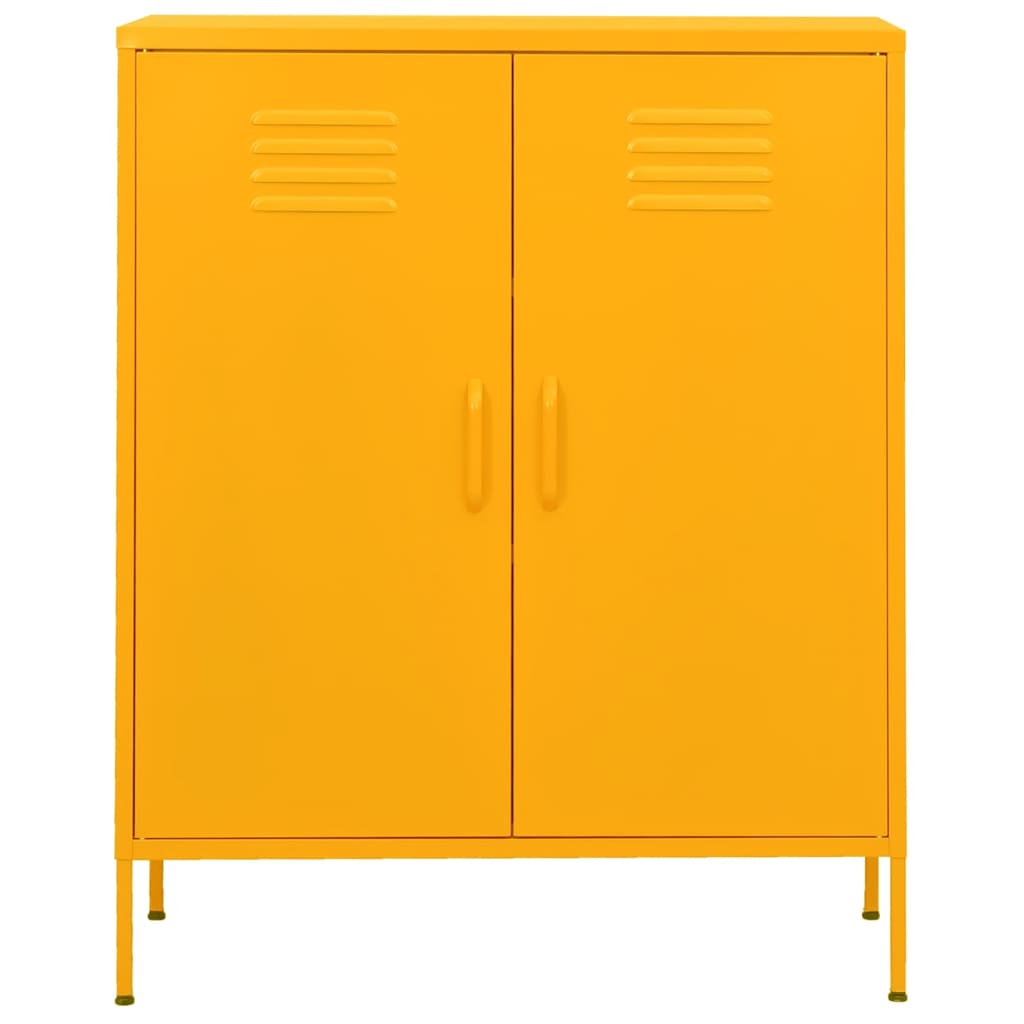 Lagerschrank Senfgelb 80x35x101,5 cm Stahl