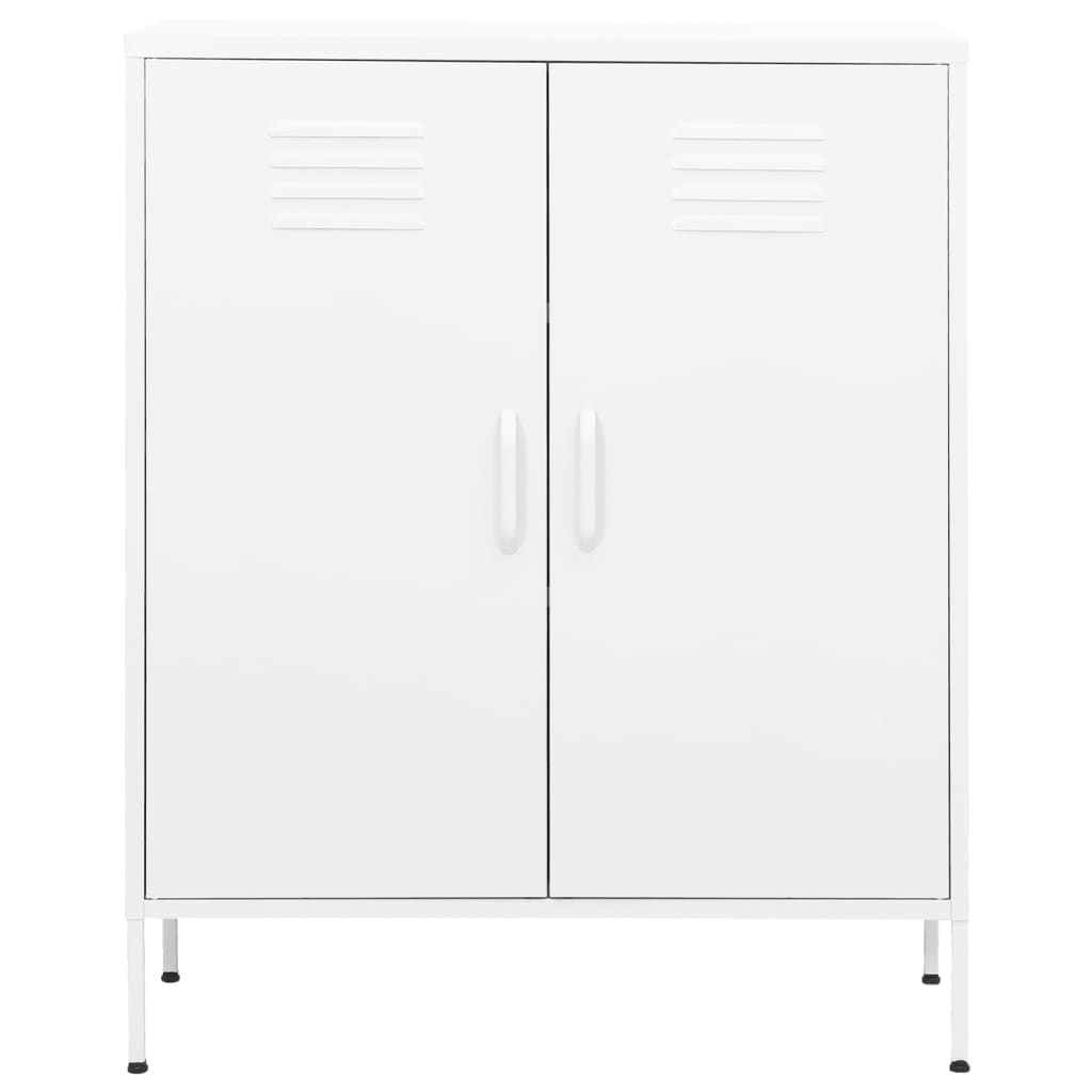 Lagerschrank Weiß 80x35x101,5 cm Stahl