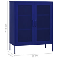 Thumbnail for Lagerschrank Marineblau 80x35x101,5 cm Stahl