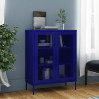 Thumbnail for Lagerschrank Marineblau 80x35x101,5 cm Stahl