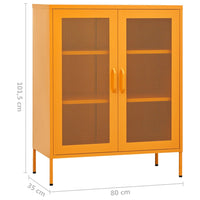 Thumbnail for Lagerschrank Senfgelb 80x35x101,5 cm Stahl