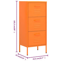 Thumbnail for Lagerschrank Orange 42,5x35x101,5 cm Stahl