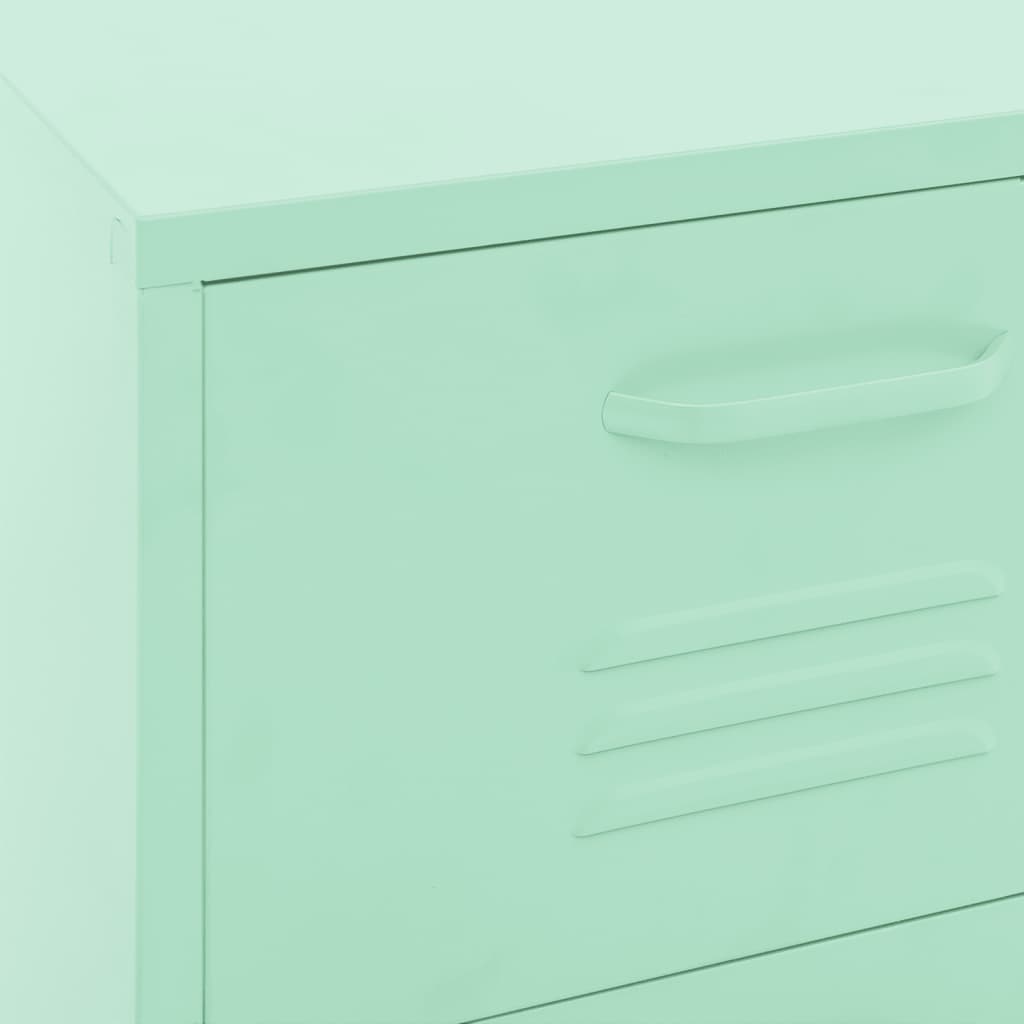 Lagerschrank Minzgrün 42,5x35x101,5 cm Stahl