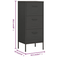 Thumbnail for Lagerschrank Anthrazit 42,5x35x101,5 cm Stahl
