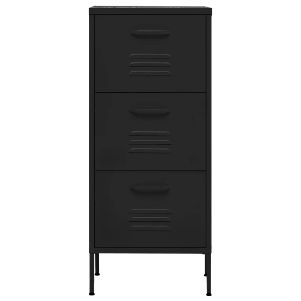 Lagerschrank Schwarz 42,5x35x101,5 cm Stahl
