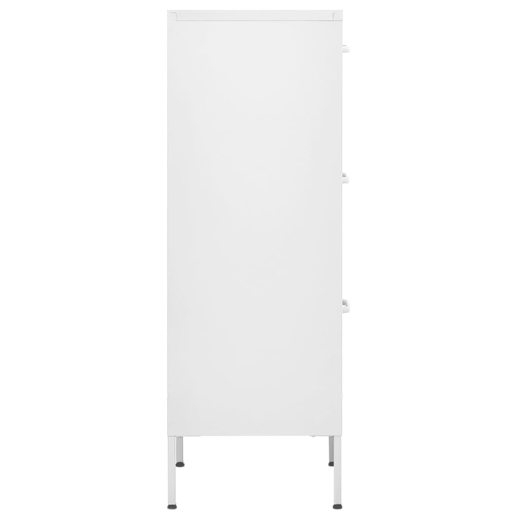 Lagerschrank Weiß 42,5x35x101,5 cm Stahl