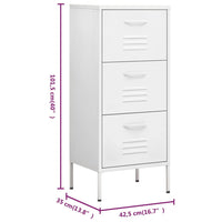 Thumbnail for Lagerschrank Weiß 42,5x35x101,5 cm Stahl