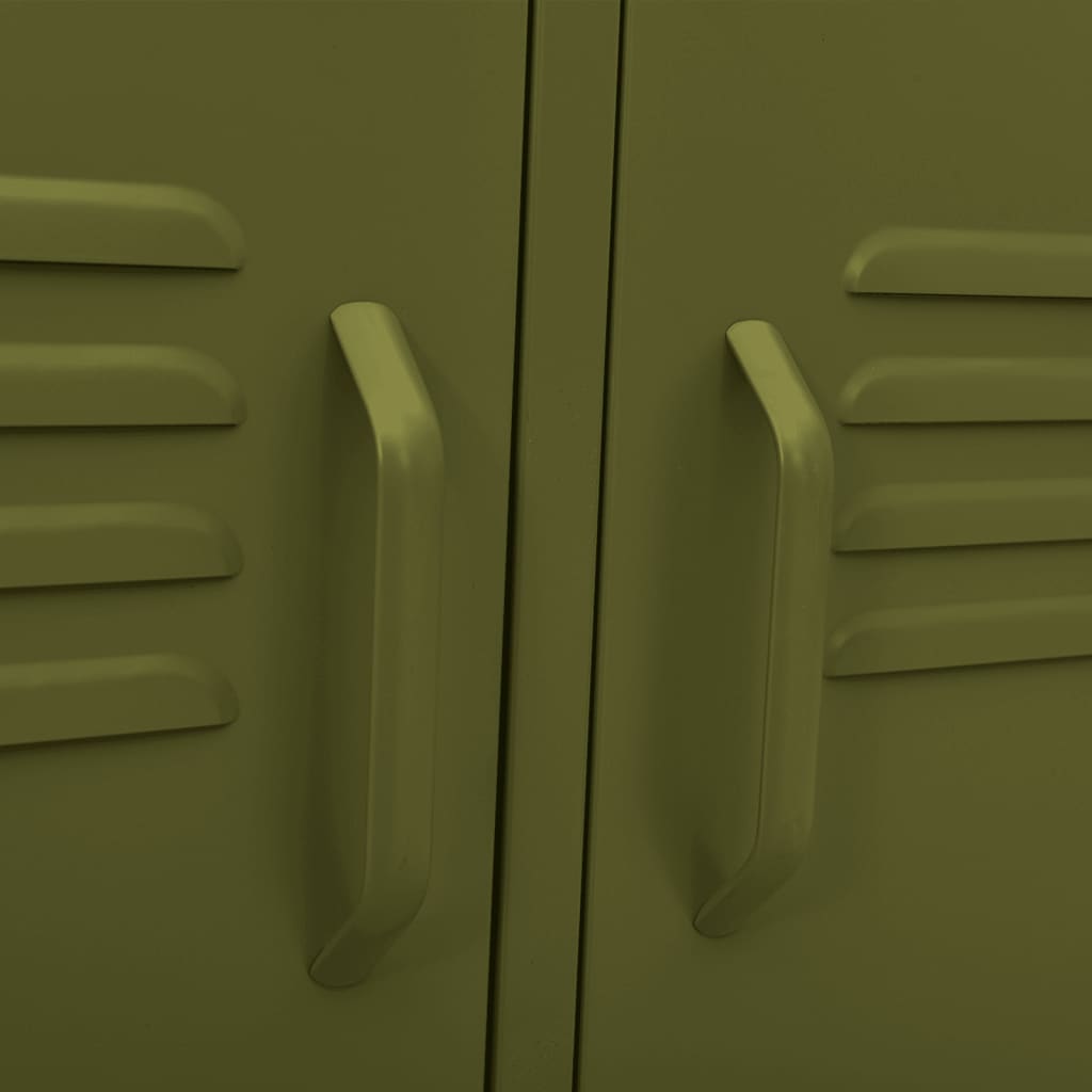 TV-Schrank Olivgrün 105x35x50 cm Stahl