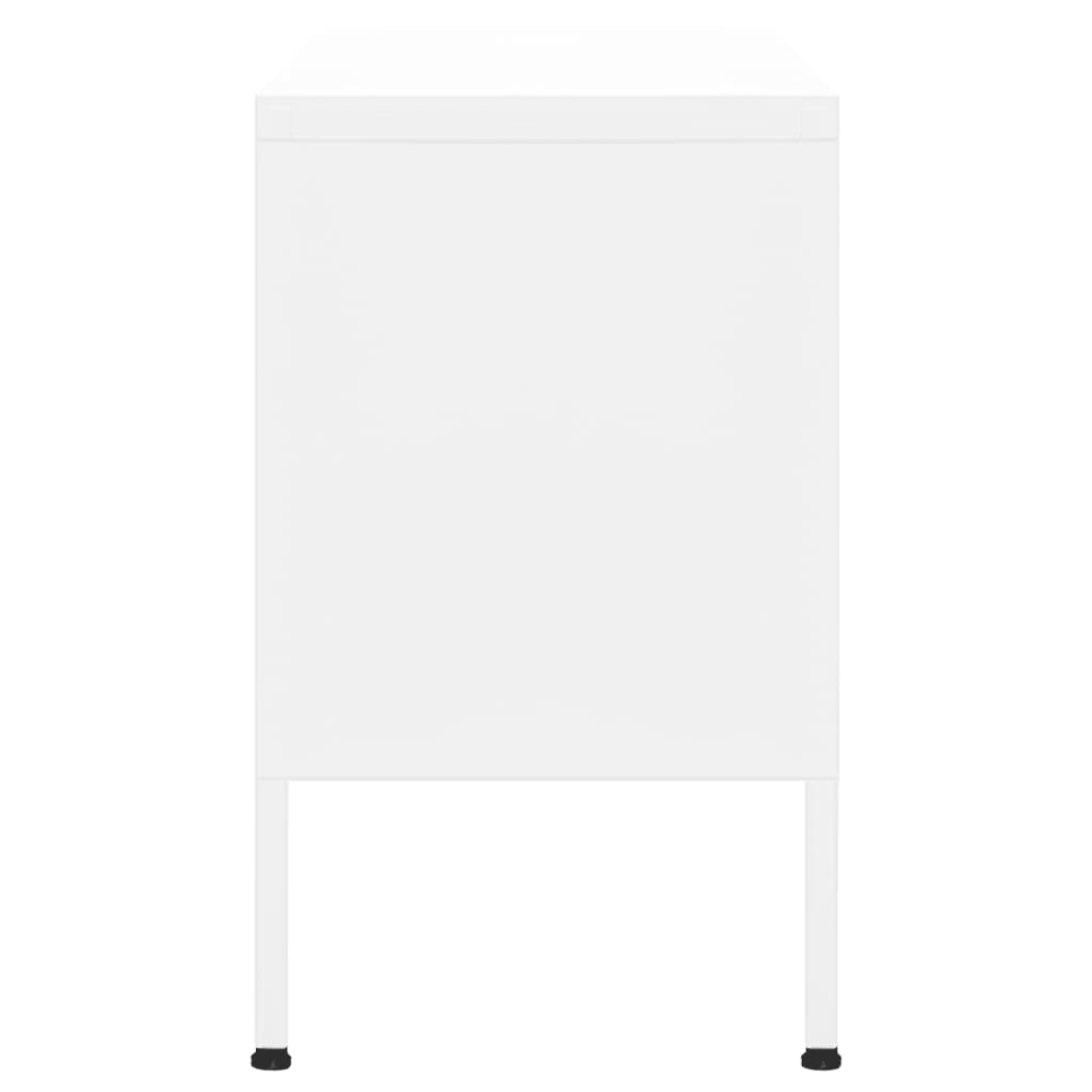 TV-Schrank Weiß 105x35x50 cm Stahl