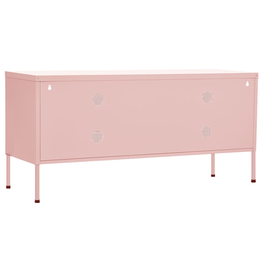 TV-Schrank Rosa 105x35x50 cm Stahl