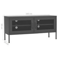 Thumbnail for TV-Schrank Anthrazit 105x35x50 cm Stahl