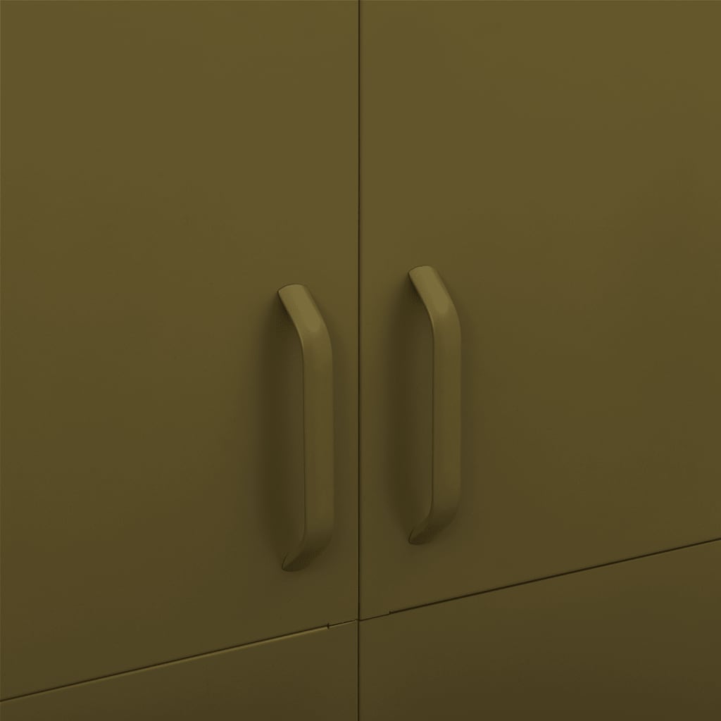 Kleiderschrank Olivgrün 90x50x180 cm Stahl