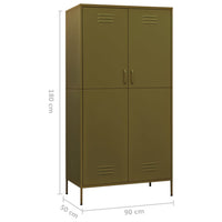 Thumbnail for Kleiderschrank Olivgrün 90x50x180 cm Stahl