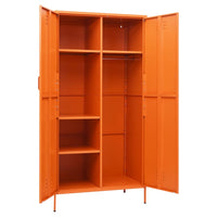 Thumbnail for Kleiderschrank Orange 90x50x180 cm Stahl