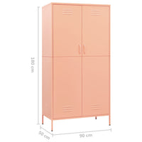 Thumbnail for Kleiderschrank Rosa 90x50x180 cm Stahl