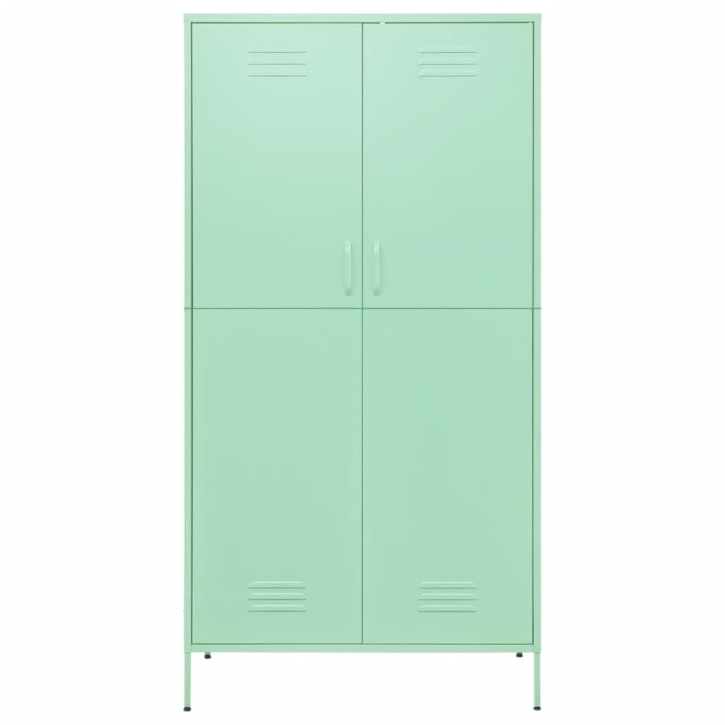 Kleiderschrank Minzgrün 90x50x180 cm Stahl