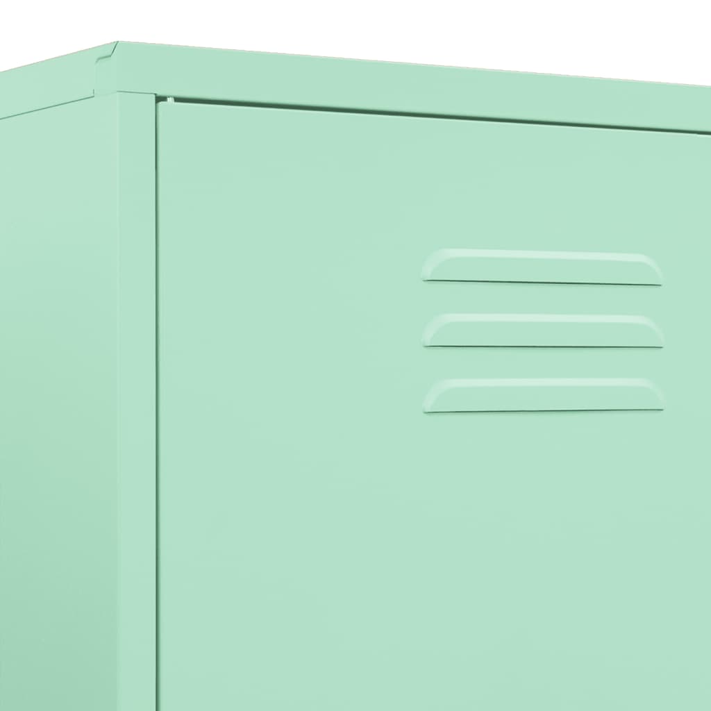Kleiderschrank Minzgrün 90x50x180 cm Stahl