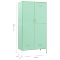 Thumbnail for Kleiderschrank Minzgrün 90x50x180 cm Stahl