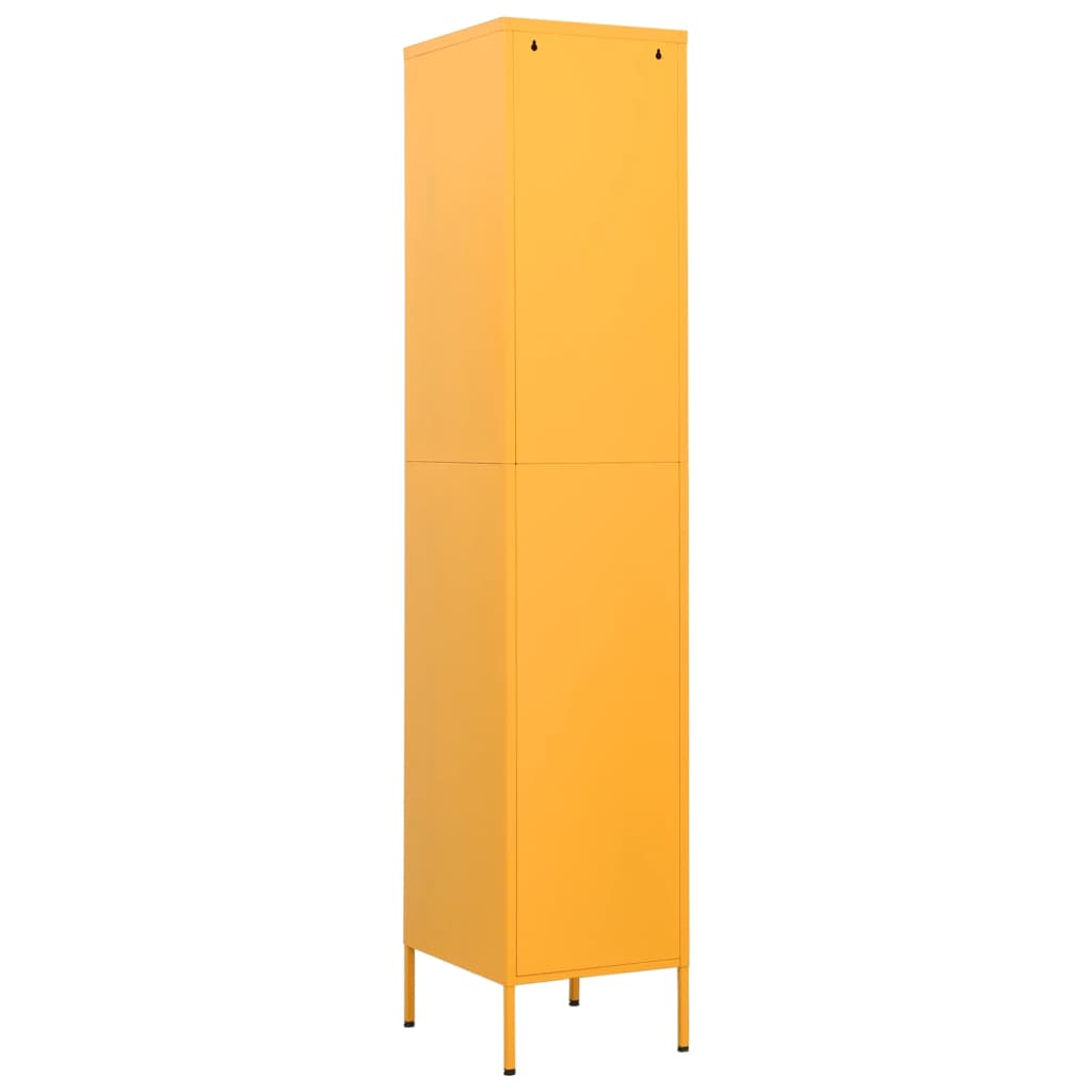 Schließfachschrank Senfgelb 35x46x180 cm Stahl