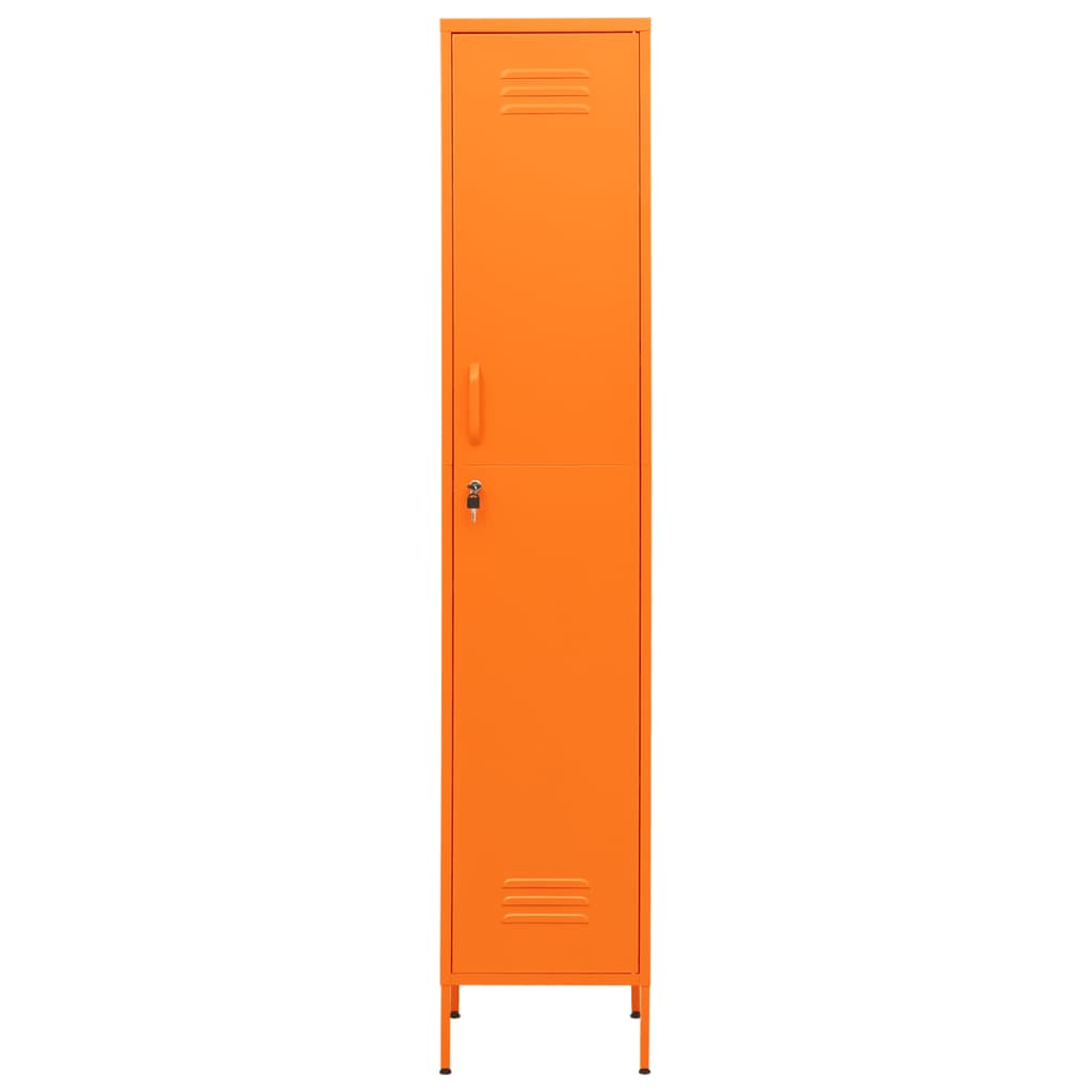 Schließfachschrank Orange 35x46x180 cm Stahl