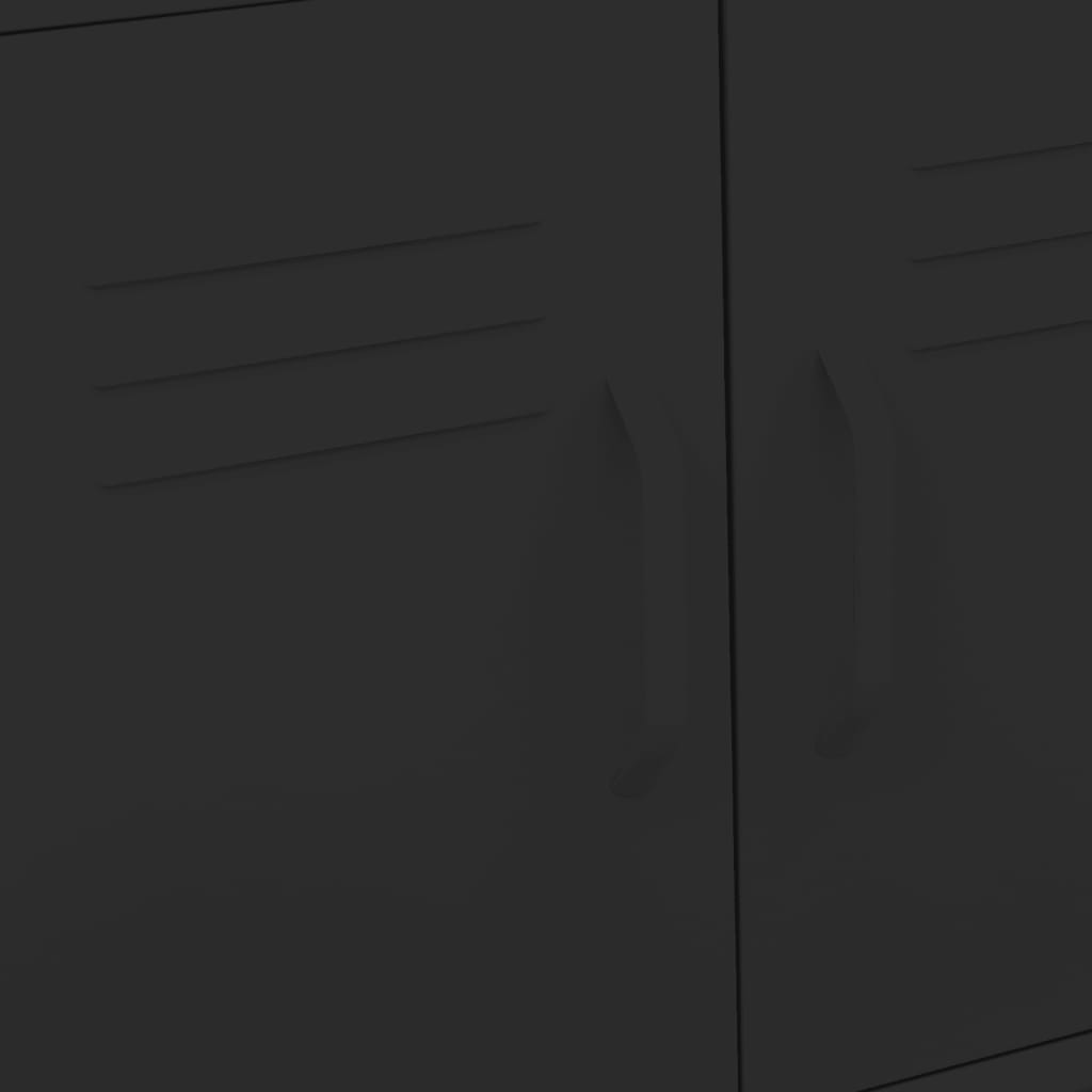Lagerschrank Schwarz 60x35x56 cm Stahl