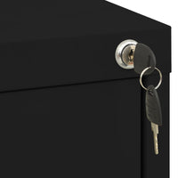 Thumbnail for Aktenschrank Schwarz 46x62x72,5 cm Stahl