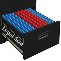 Thumbnail for Aktenschrank Schwarz 46x62x72,5 cm Stahl