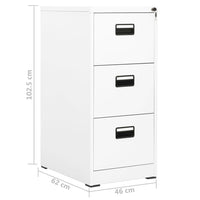 Thumbnail for Aktenschrank Weiß 46x62x102,5 cm Stahl