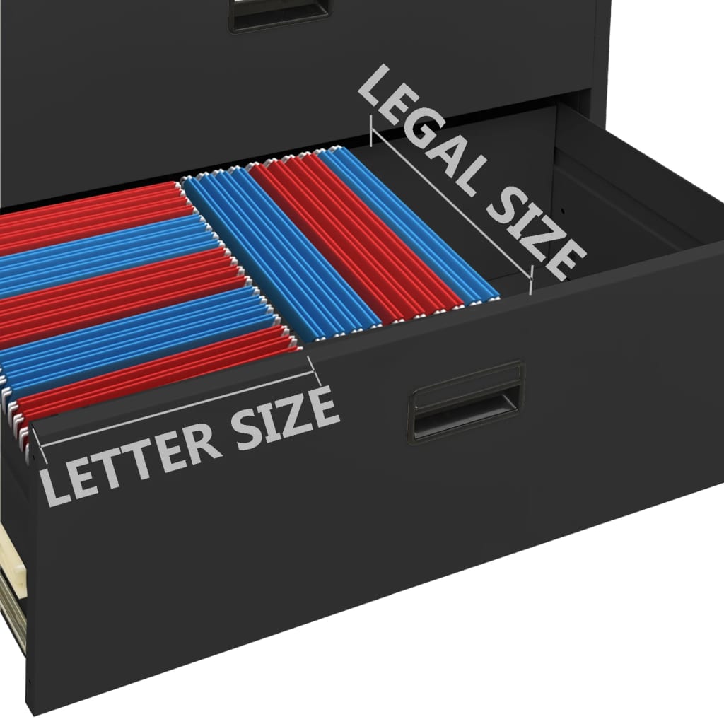 Aktenschrank Anthrazit 90x46x72,5 cm Stahl