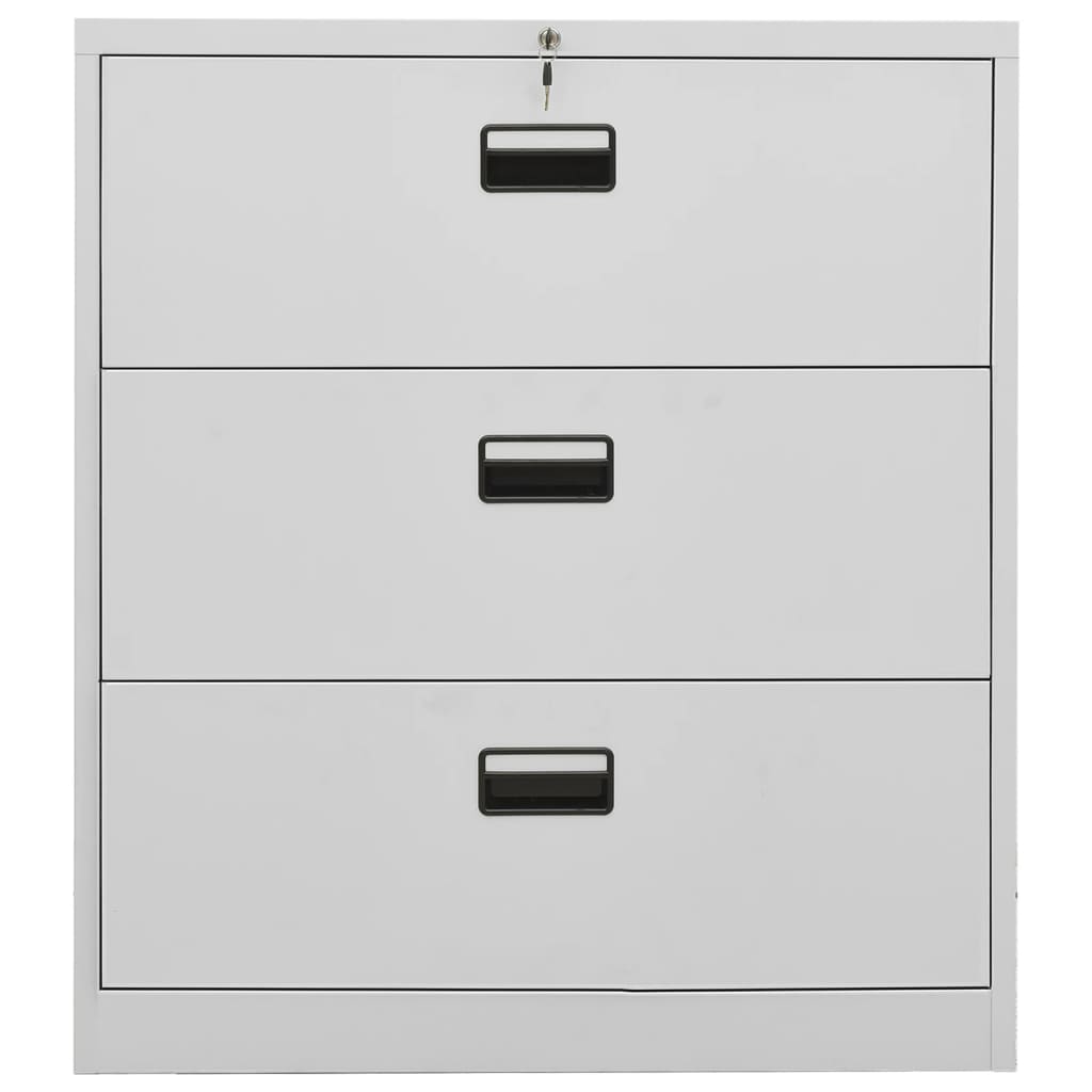 Aktenschrank Hellgrau 90x46x103 cm Stahl