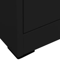 Thumbnail for Aktenschrank Schwarz 90x46x134 cm Stahl
