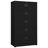 Thumbnail for Aktenschrank Schwarz 90x46x164 cm Stahl