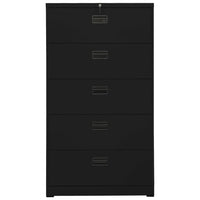 Thumbnail for Aktenschrank Schwarz 90x46x164 cm Stahl