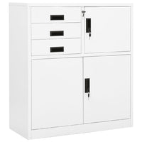 Thumbnail for Büroschrank Weiß 90x40x102 cm Stahl
