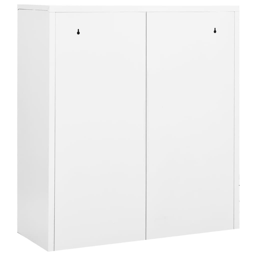 Büroschrank Weiß 90x40x102 cm Stahl