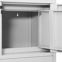 Thumbnail for Büroschrank Hellgrau 90x40x102 cm Stahl